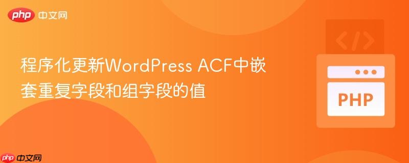 程序化更新WordPress ACF中嵌套重复字段和组字段的值