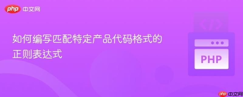 如何编写匹配特定产品代码格式的正则表达式