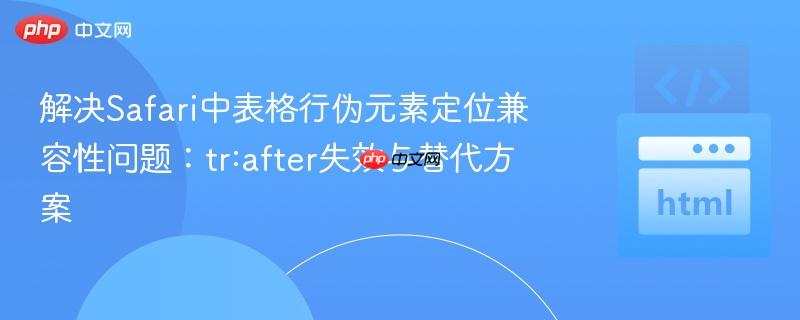 解决Safari中表格行伪元素定位兼容性问题：tr:after失效与替代方案