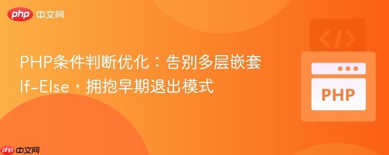 PHP条件判断优化：告别多层嵌套If-Else，拥抱早期退出模式