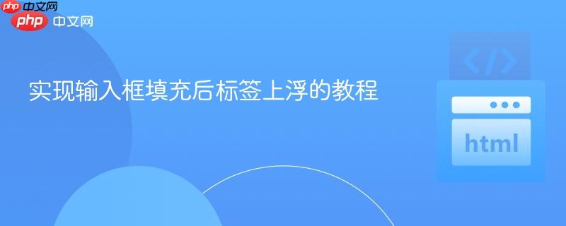 实现输入框填充后标签上浮的教程