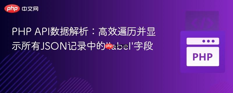 PHP API数据解析：高效遍历并显示所有JSON记录中的‘label’字段