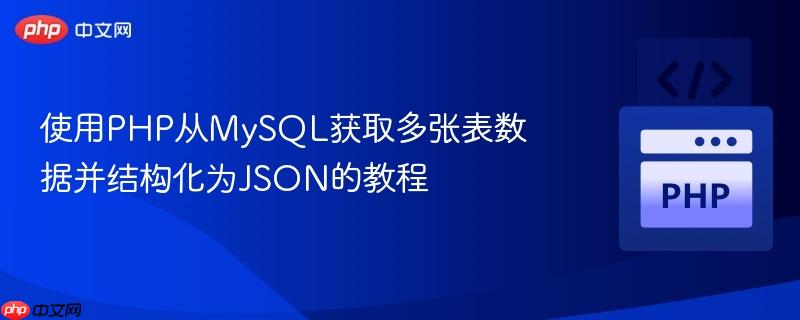 使用PHP从MySQL获取多张表数据并结构化为JSON的教程