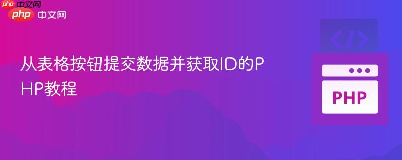 从表格按钮提交数据并获取ID的PHP教程