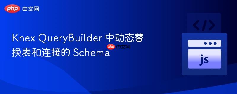 Knex QueryBuilder 中动态替换表和连接的 Schema
