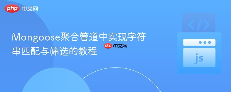 Mongoose聚合管道中实现字符串匹配与筛选的教程