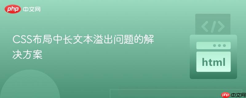 CSS布局中长文本溢出问题的解决方案