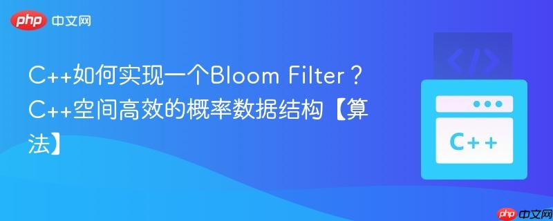 C++如何实现一个Bloom Filter？C++空间高效的概率数据结构【算法】