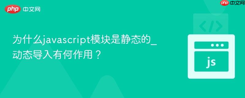 为什么javascript模块是静态的_动态导入有何作用？