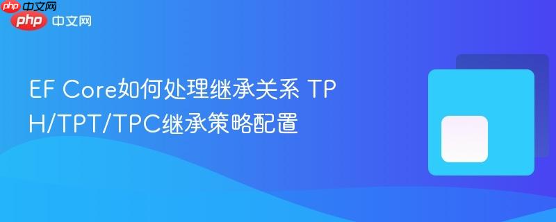 EF Core如何处理继承关系 TPH/TPT/TPC继承策略配置