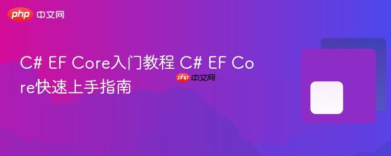 C# EF Core入门教程 C# EF Core快速上手指南