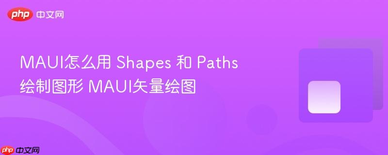 MAUI怎么用 Shapes 和 Paths 绘制图形 MAUI矢量绘图