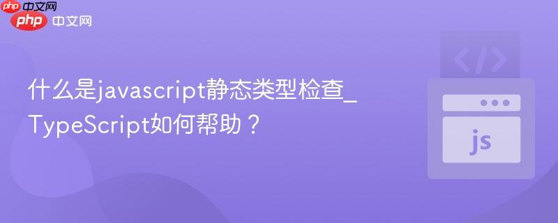 什么是javascript静态类型检查_TypeScript如何帮助？