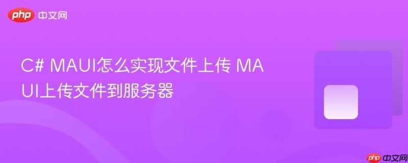 C# MAUI怎么实现文件上传 MAUI上传文件到服务器