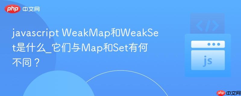 javascript WeakMap和WeakSet是什么_它们与Map和Set有何不同？