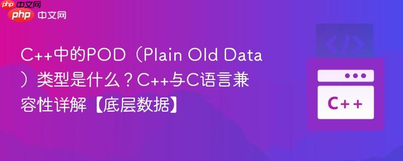 C++中的POD（Plain Old Data）类型是什么？C++与C语言兼容性详解【底层数据】