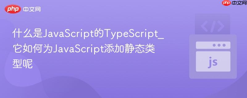 什么是JavaScript的TypeScript_它如何为JavaScript添加静态类型呢