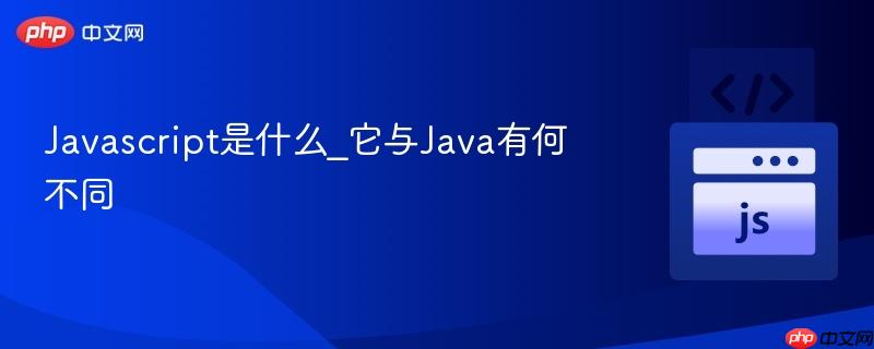 Javascript是什么_它与Java有何不同