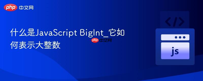 什么是JavaScript BigInt_它如何表示大整数