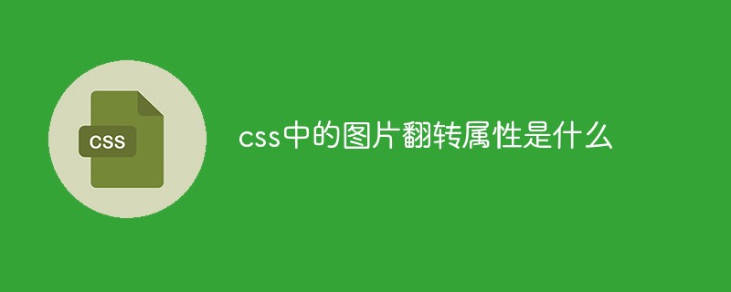 css中的图片翻转属性是什么
