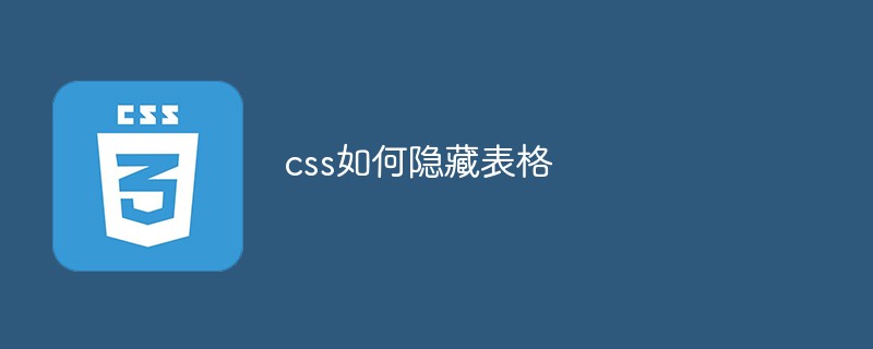 css如何隐藏表格