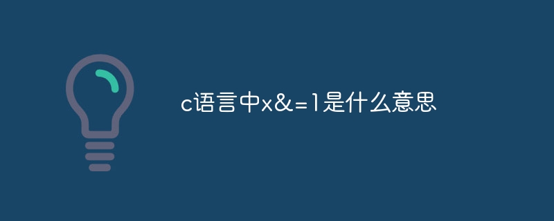 c语言中x&=1是什么意思