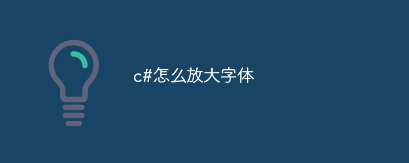 c#怎么放大字体