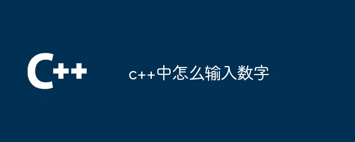 c++中怎么输入数字