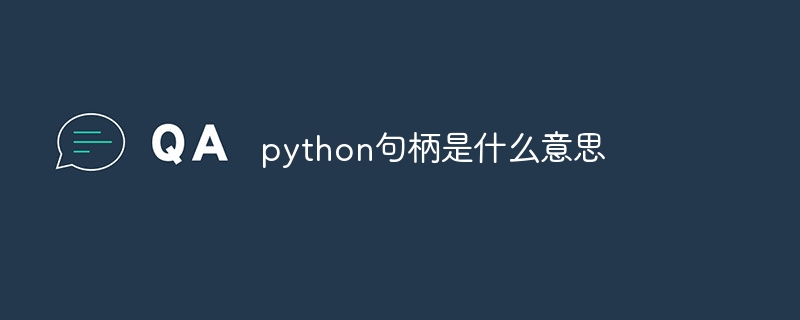 python句柄是什么意思