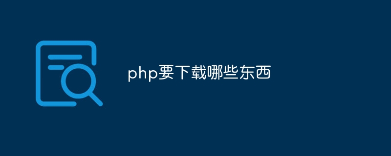 php要下载哪些东西
