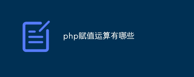 php赋值运算有哪些