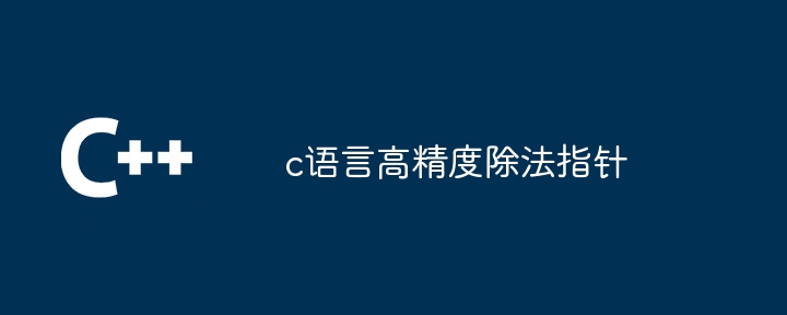 c语言高精度除法指针