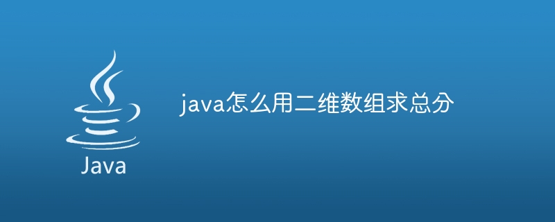java怎么用二维数组求总分