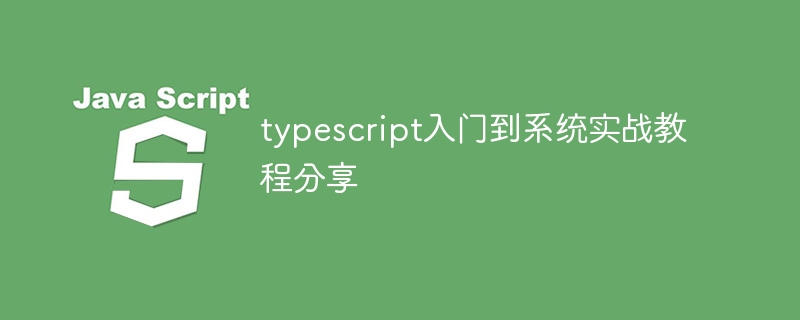 typescript入门到系统实战教程分享