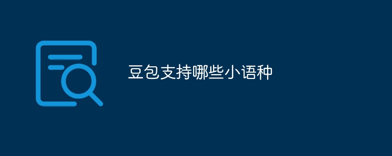 豆包支持哪些小语种