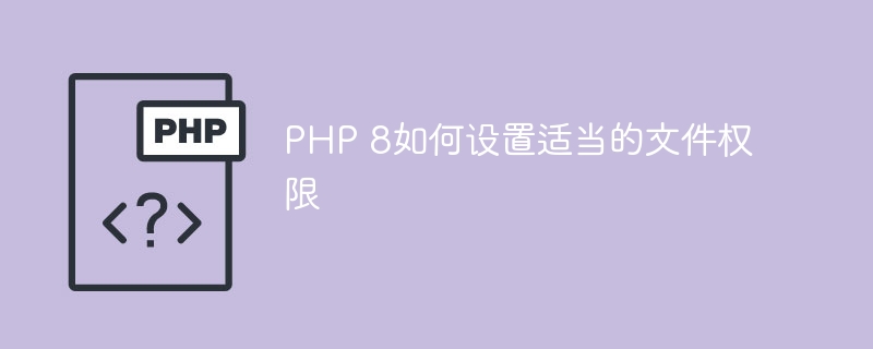 PHP 8如何设置适当的文件权限