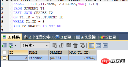 关于mysql max 与 where 间的执行问题小结