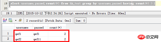 mysql表里的重复数据查询方法详细介绍（图）