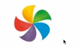 css 实现旋转风车