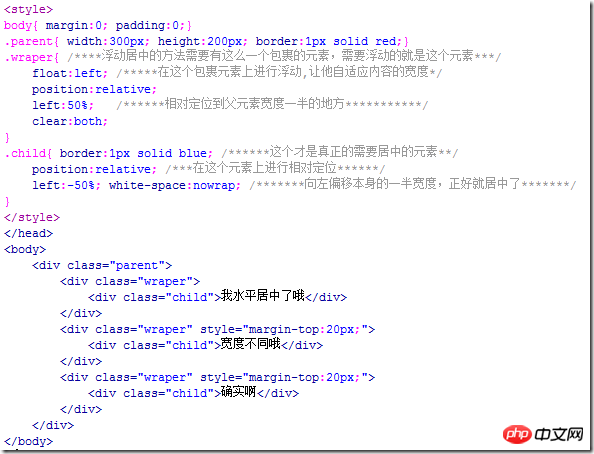 CSS的居中布局总结