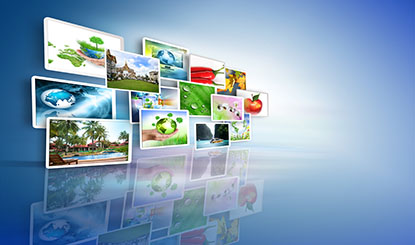 电视与互联网自然风景图片