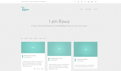 Rawa图片展示响应式网站模板
