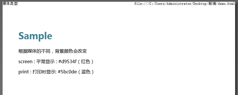 CSS的媒体类型怎么使用