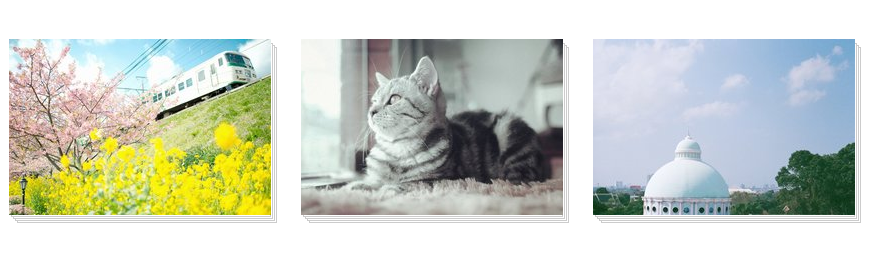 纯CSS实现图片美化带边框3D效果鼠标经过旋转堆叠特效动画