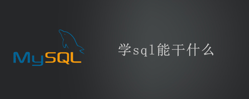 学sql能干什么