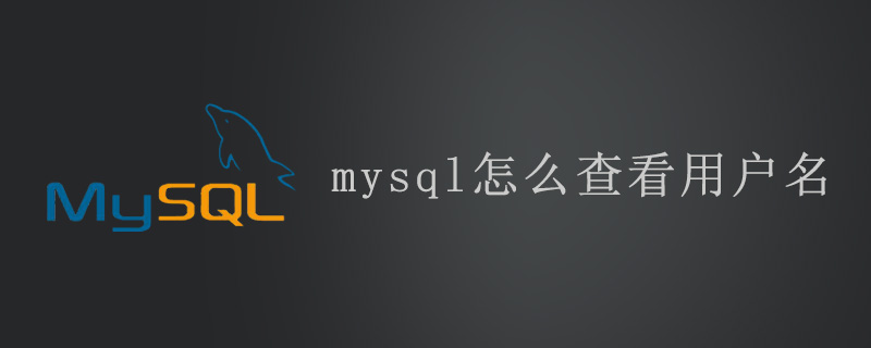 mysql怎么查看用户名？