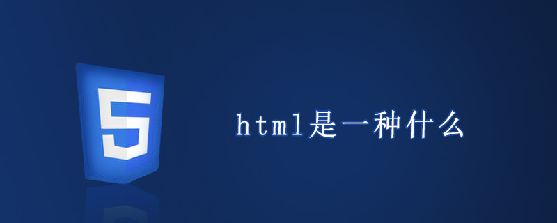html是一种什么