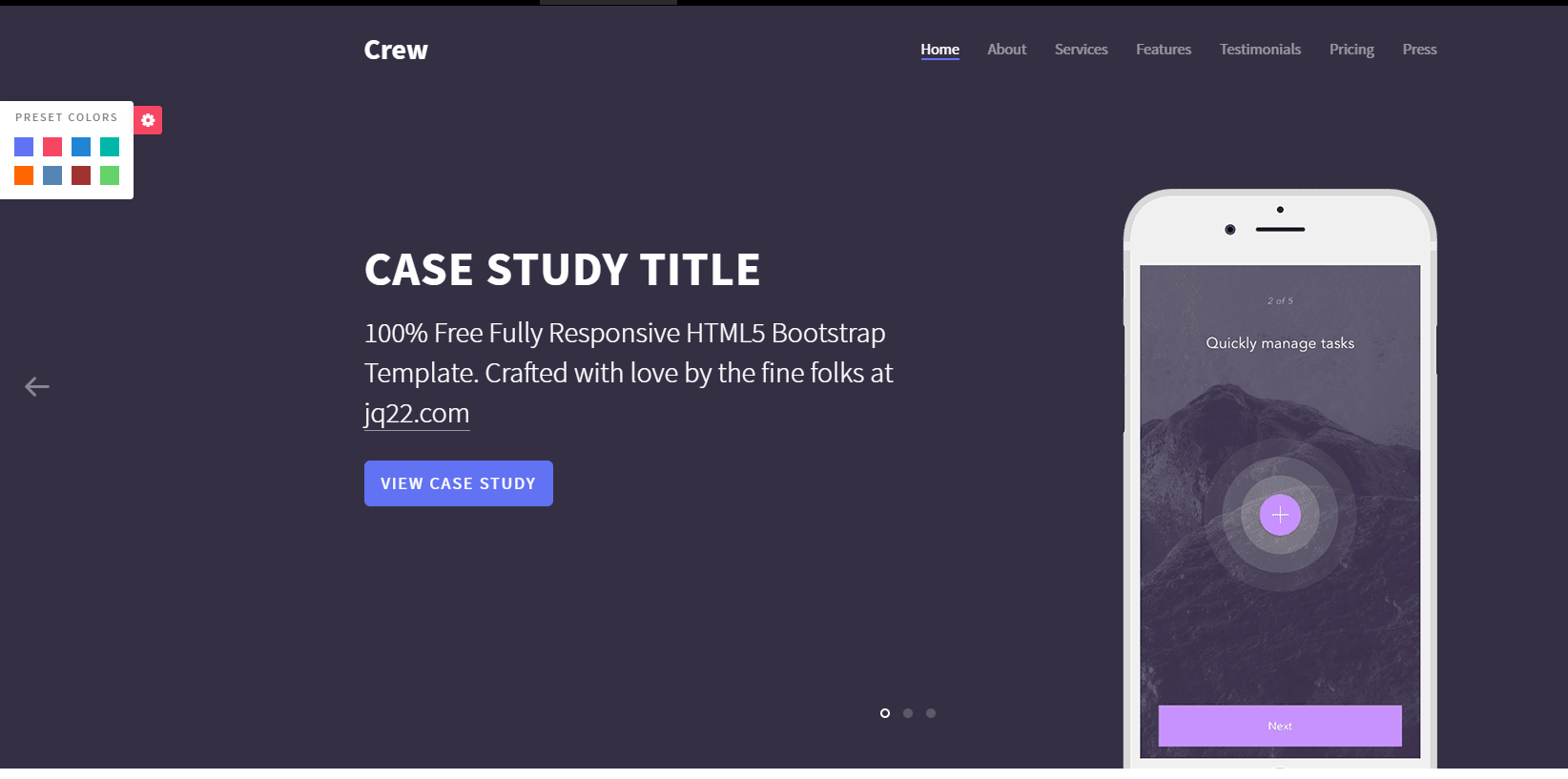 HTML5 Bootstrap响应式单页网站模板