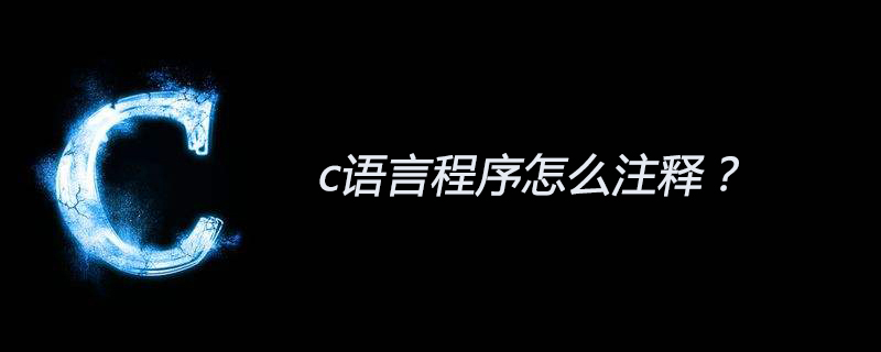 c语言程序怎么注释？