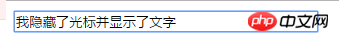 用css隐藏input的光标